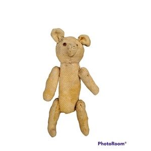 10" Antique Mohair Jointed Teddy Bear Sawdust Stuffed Homemade?